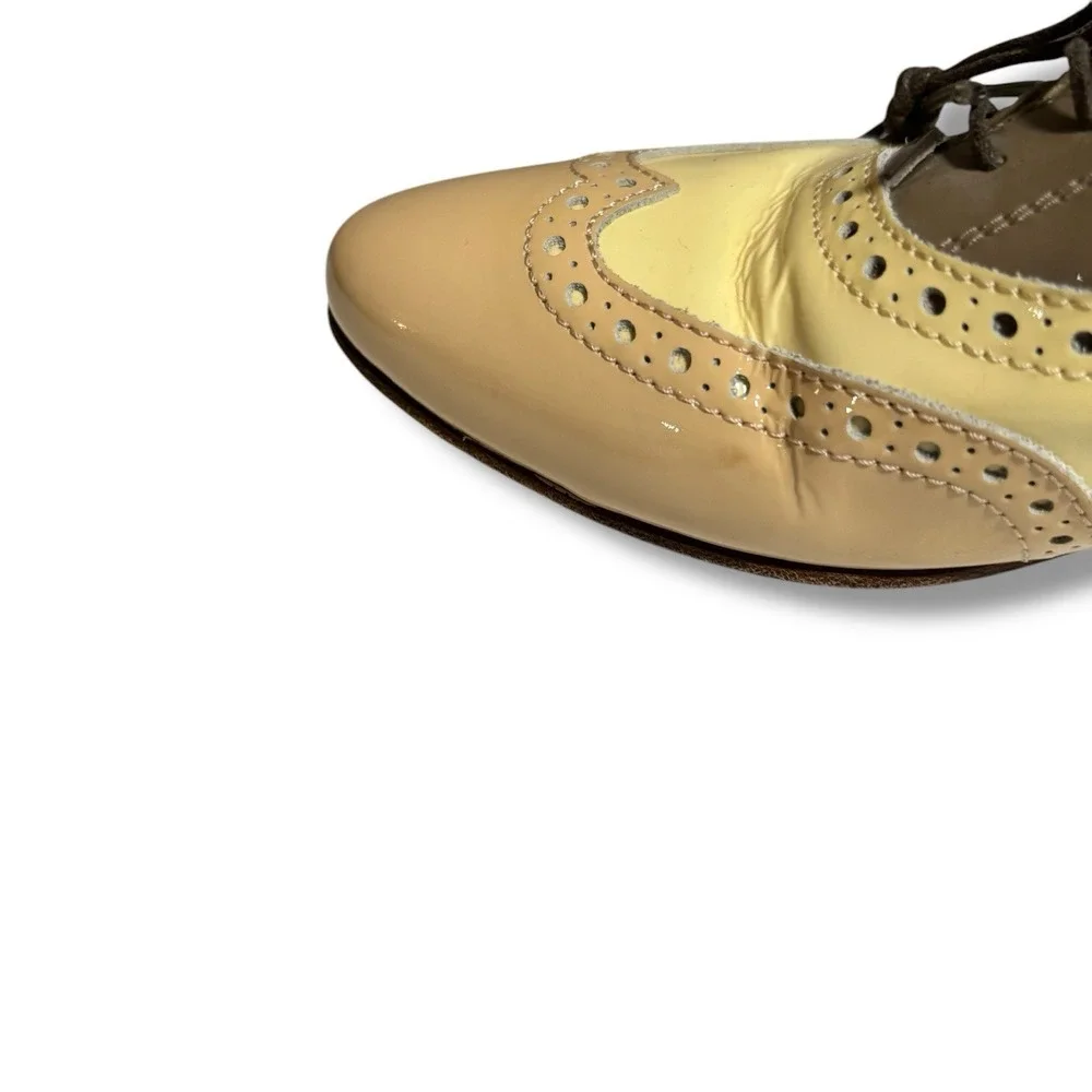 AGL Attilio Giusti Leombruni WINGTIP PATENT LEATHER‎ OXFORD US 7 EU 37.5